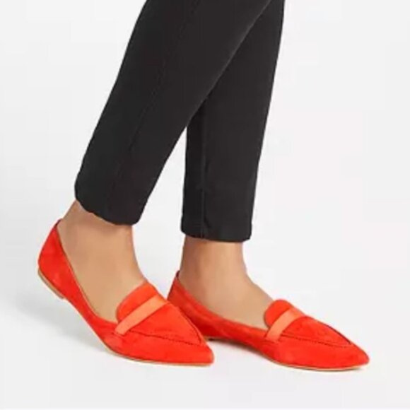 Boden Shoes - Boden Abbie orange suede loafers 39